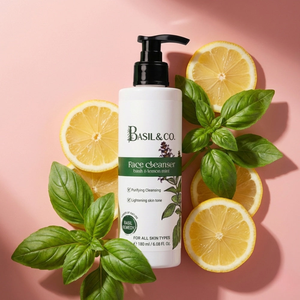Basil face cleanser with lemon and peppermint, S&R Beauty, photo 2