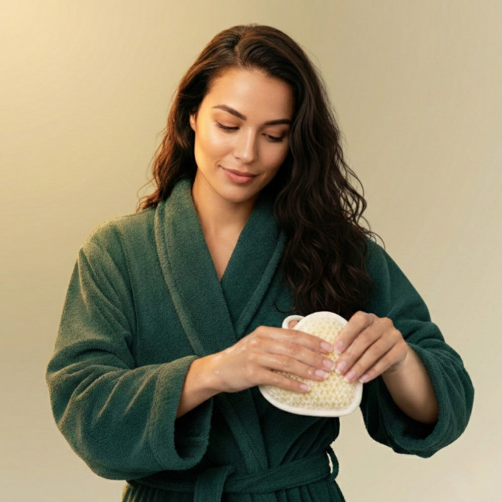 Heart-shaped natural Egyptian loofah, S&R Beauty, photo 3