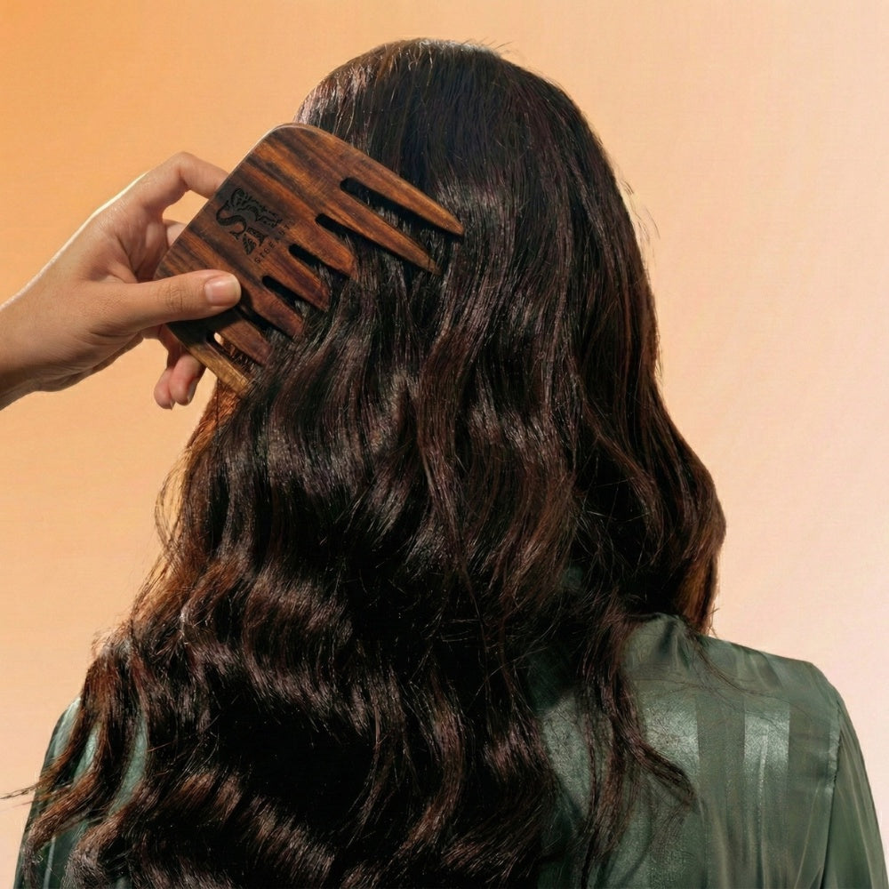 Wooden hair comb, anti-static, S&R Beauty, photo 3