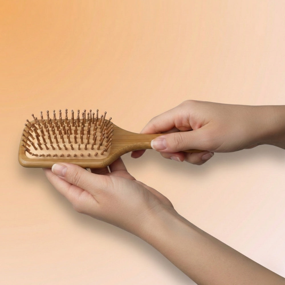 Wooden hair brush with wooden bristles, S&R Beauty, photo 3