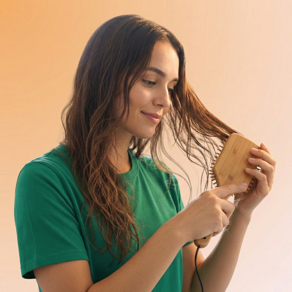 Wooden hair brush with wooden bristles, S&R Beauty, photo 4