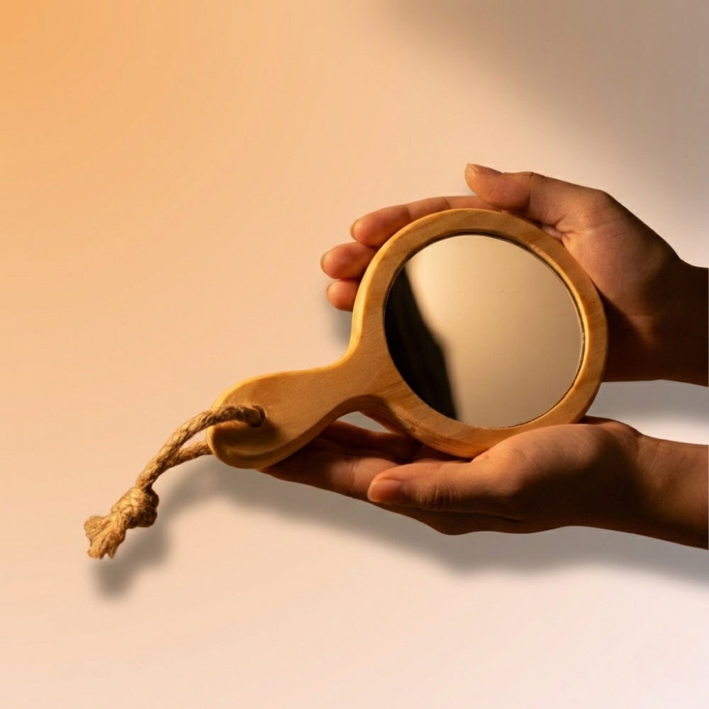Wooden hand mirror, S&R Beauty, photo 3