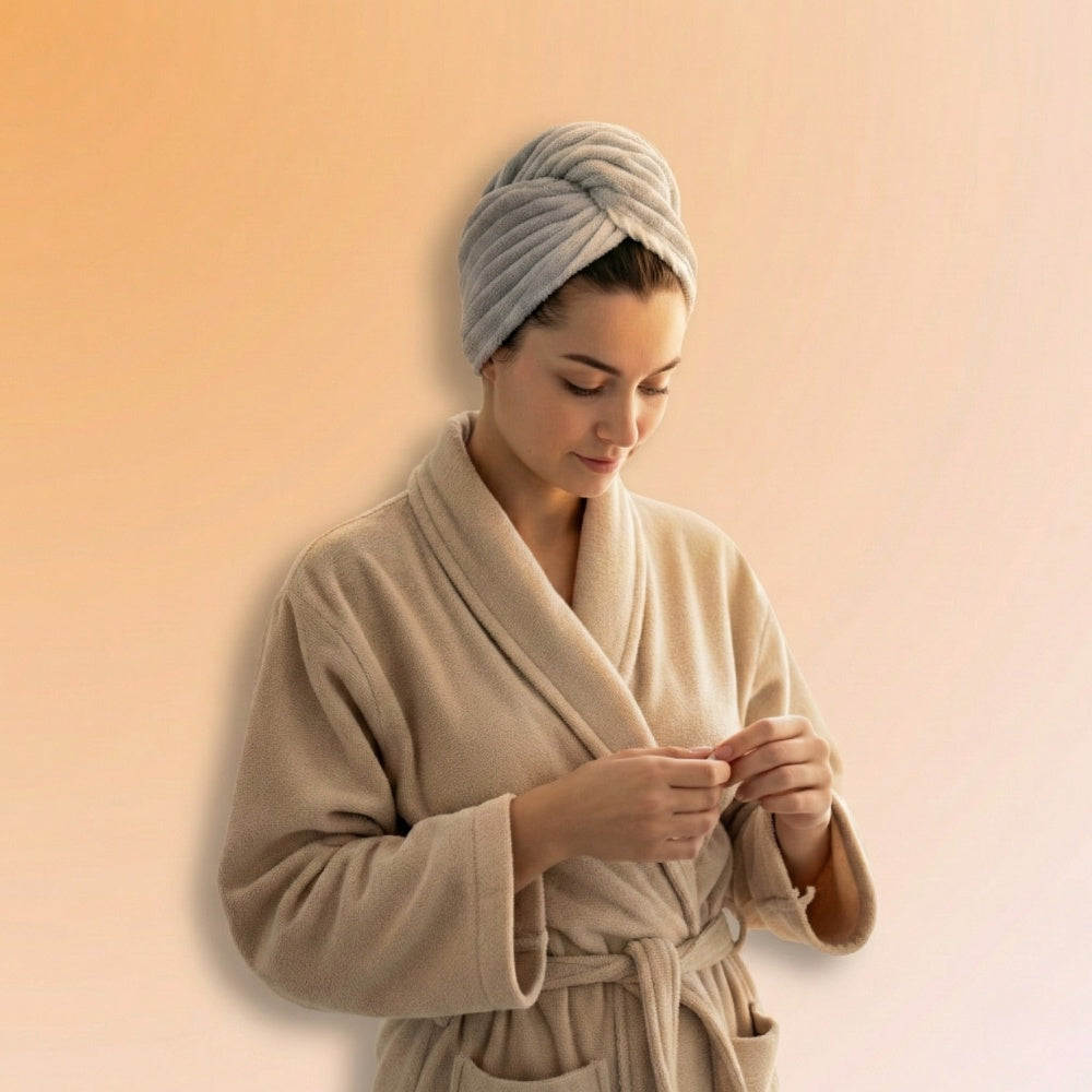 Microfiber hair towel, reduces frizz, S&R Beauty, photo 4